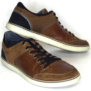 BULLBOXER Drestyn Cognac Leather Suede Sneakers 9